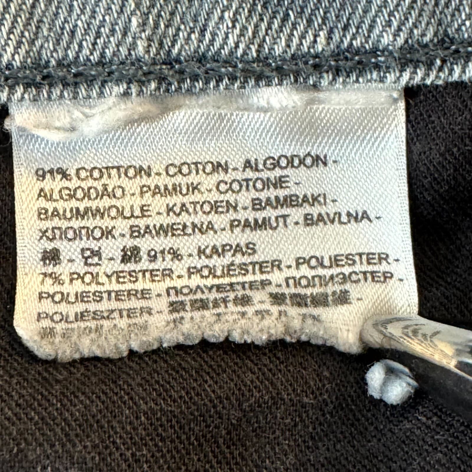 Levi's 511 Men's Jeans 36x34 Gray Denim Stretch Slim Fit Mid-Rise Straight - Thumbnail 4