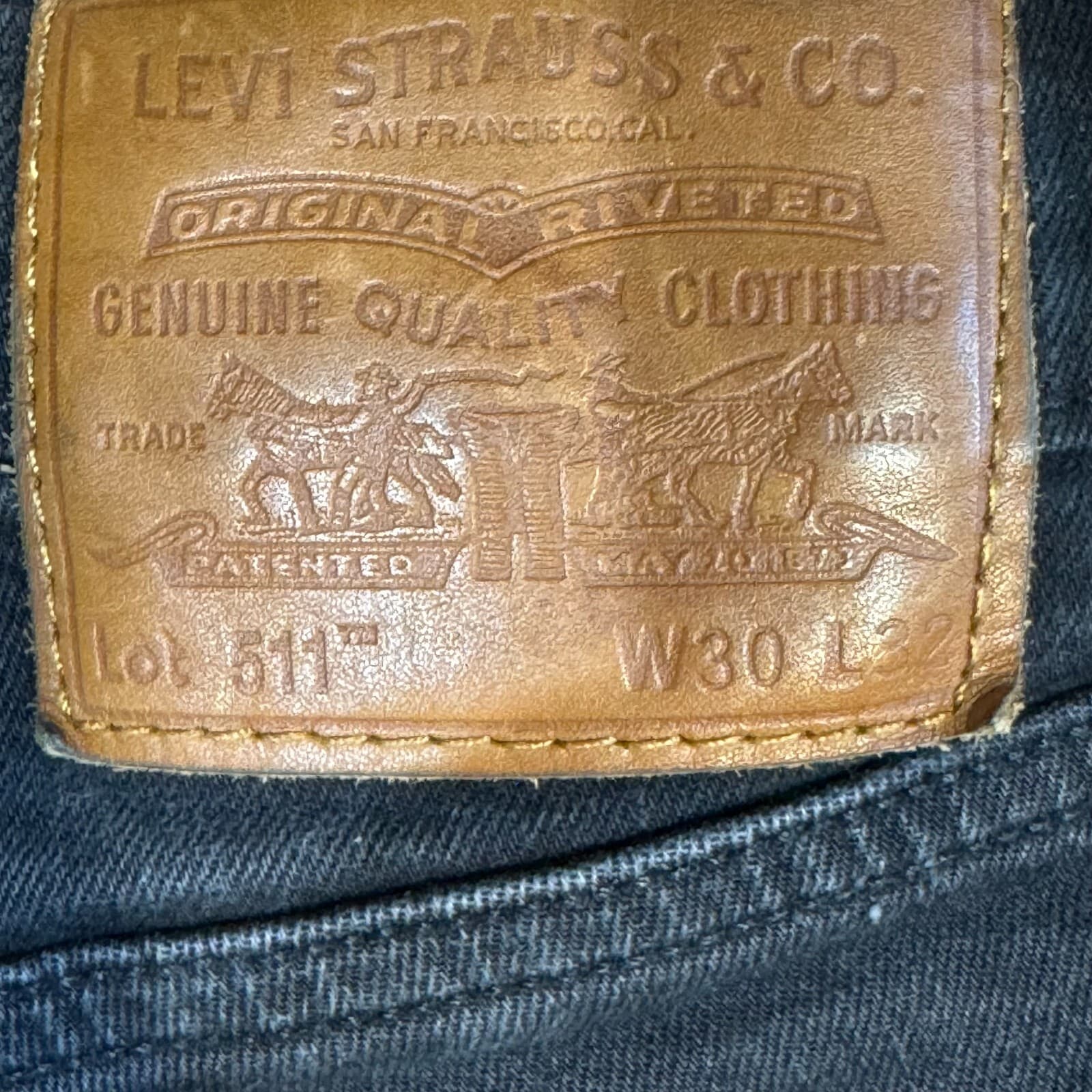 Levi’s 511 Men’s Jeans 30x32 Blue Denim Stretch Medium Wash Straight Leg - Thumbnail 10