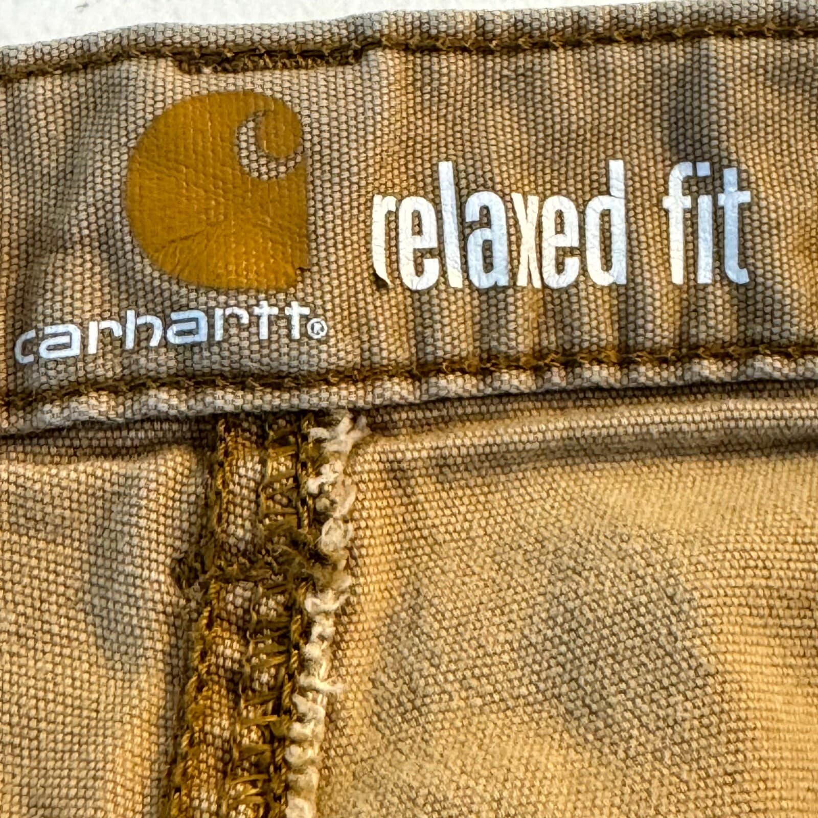 Carhartt Work Pants Men’s 40x30 Tan Stretch Relaxed Fit Canvas Utility Workwear - Thumbnail 12