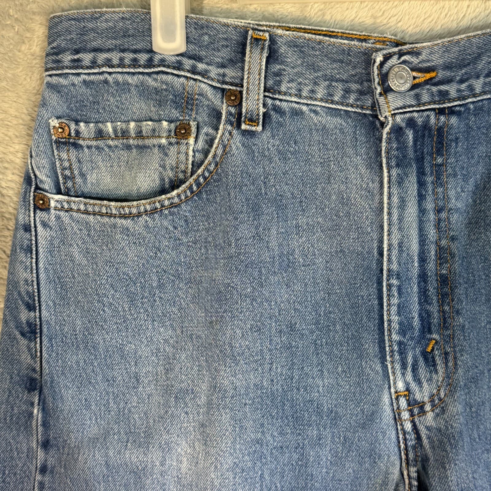 Levi’s 547 Men’s Jeans 34x32 Bootcut Mid Rise Classic Blue Denim - Thumbnail 4