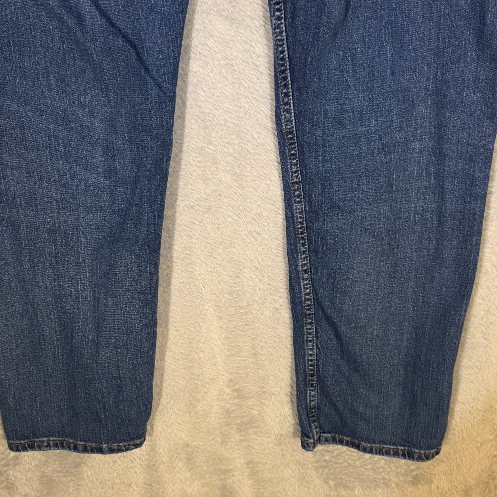 Levi’s 502 Men’s Jeans 38x30 Blue Denim Stretch Mid-Rise Straight Leg - Thumbnail 8