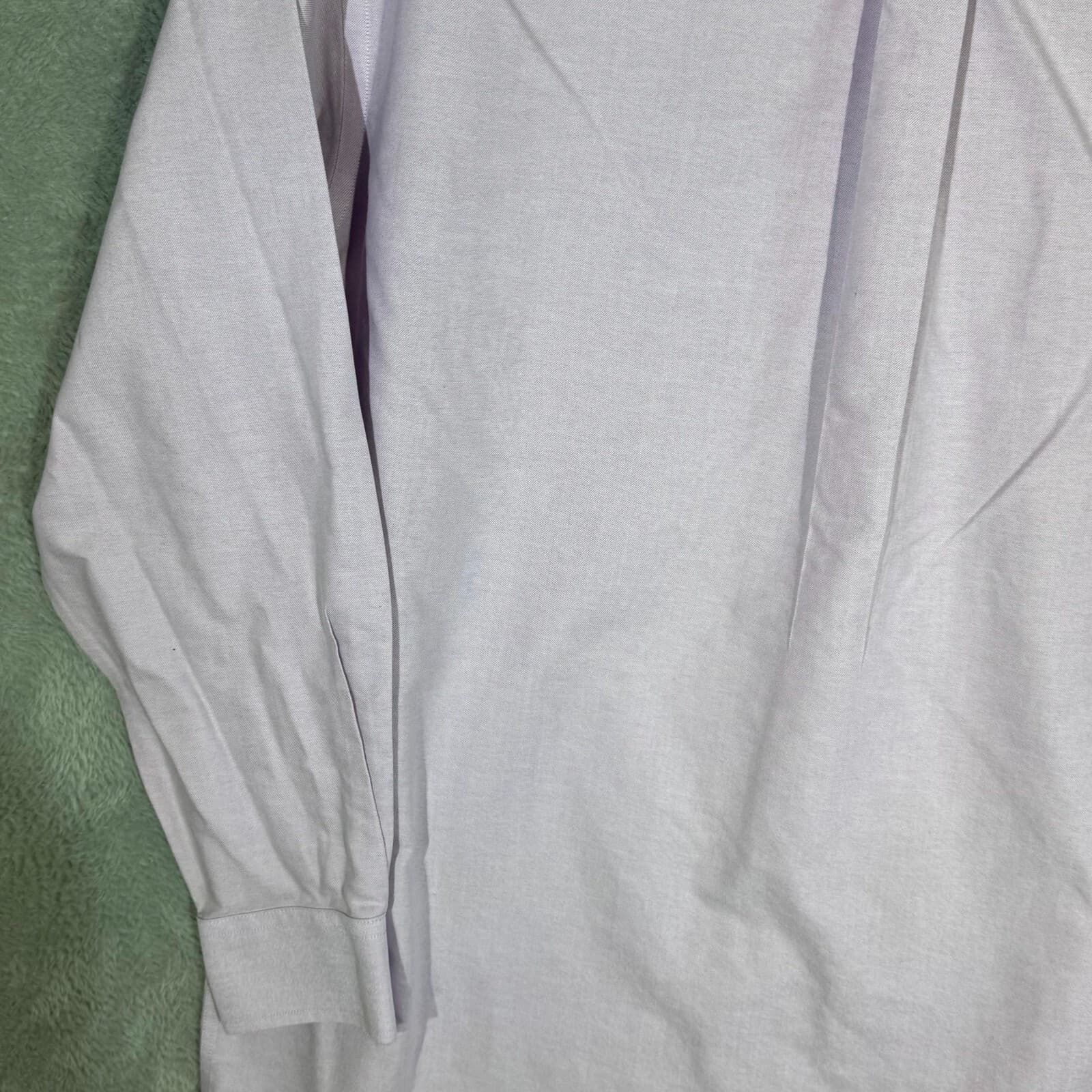 Gold Label Men’s Dress Shirt 16×34 Light Purple 100% Cotton Long Sleeve Formal - Thumbnail 8
