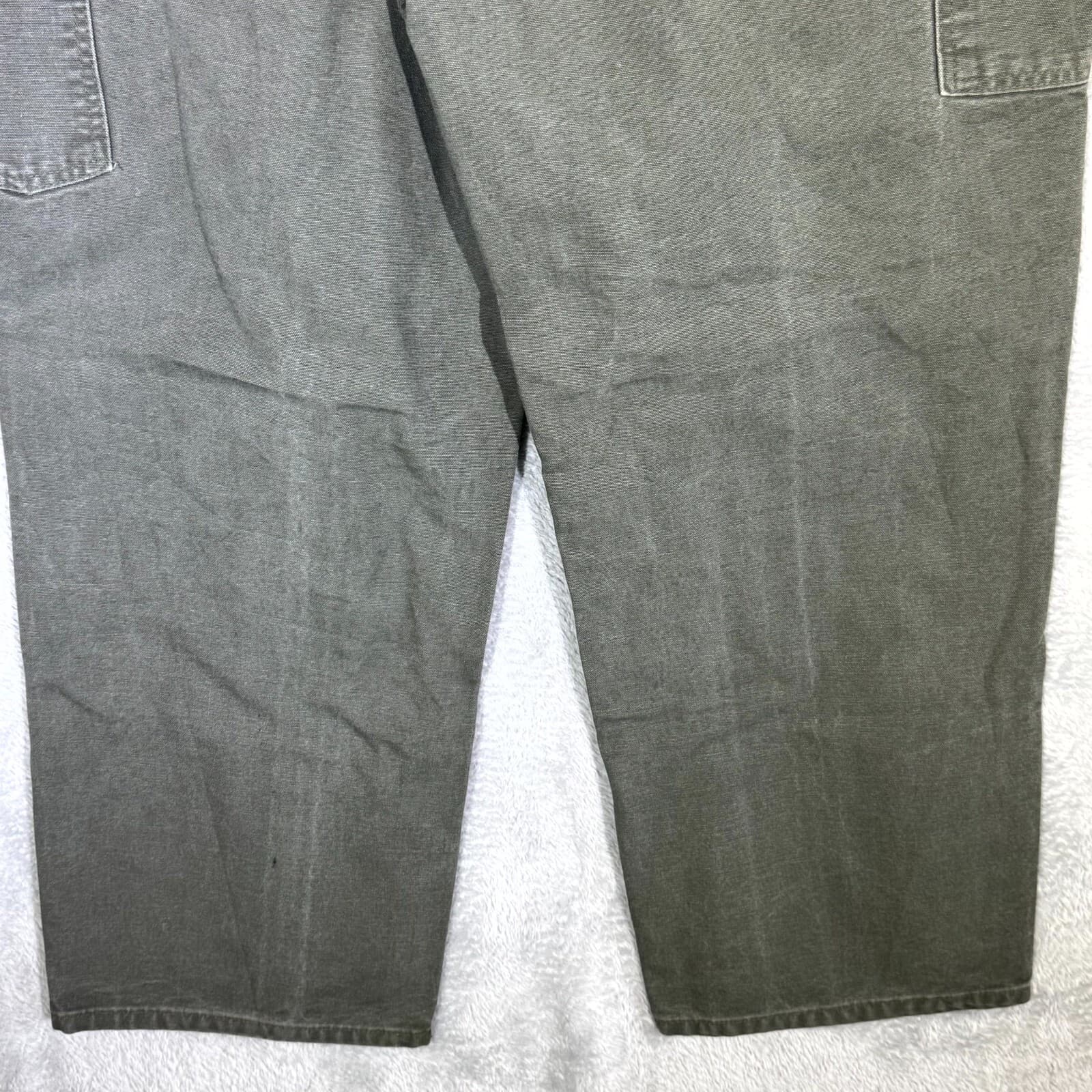 Carhartt Men’s Carpenter Jeans 40x29 Green Denim High-Rise Straight Leg Work - Thumbnail 9