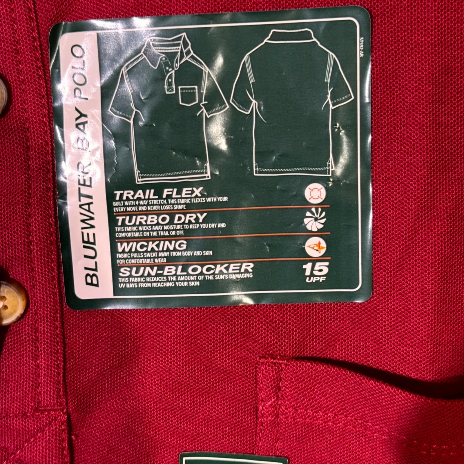 G.H. Bass & Co. Men’s Bluewater Bay Polo Shirt 2XL Red Cotton Short Sleeve New - Thumbnail 7