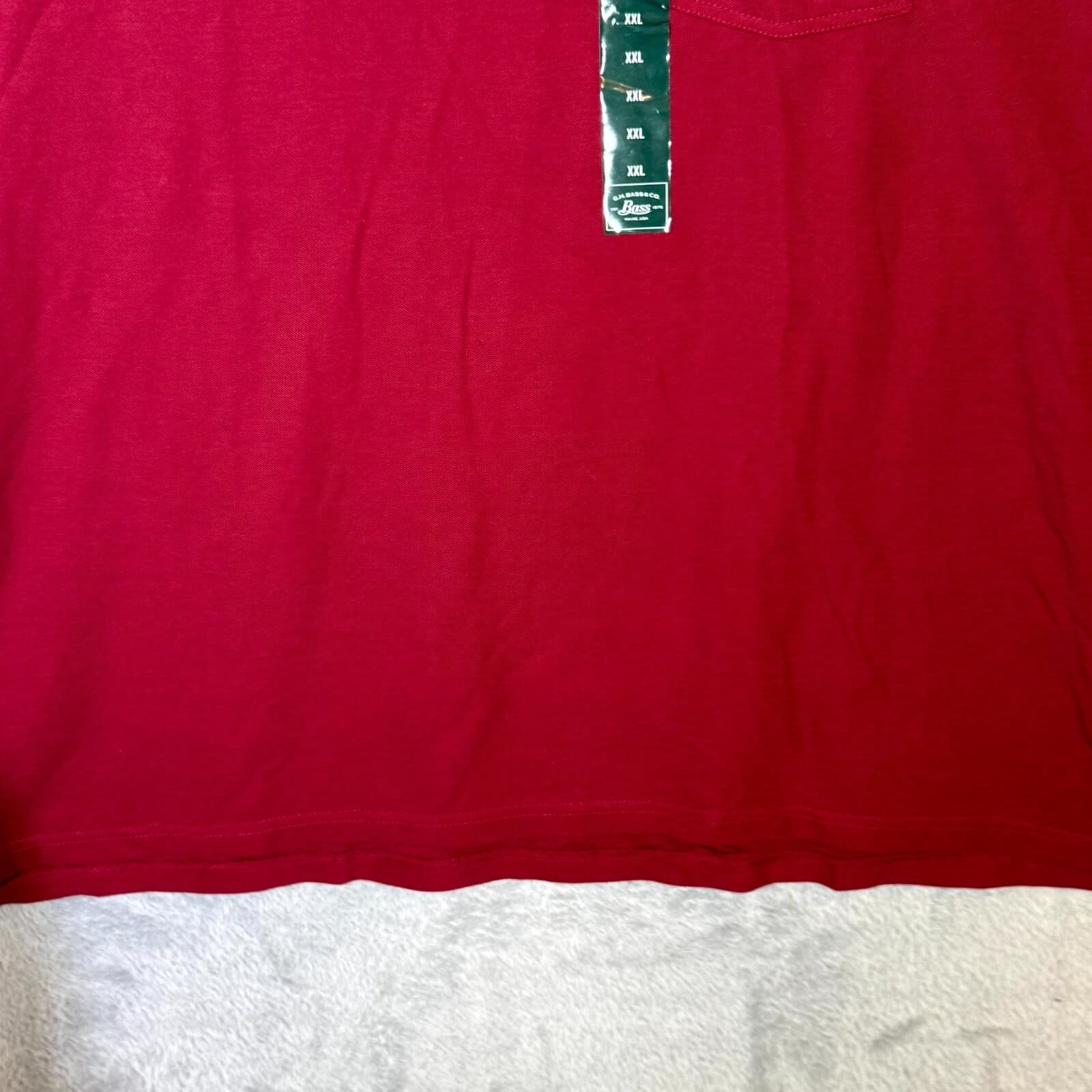 G.H. Bass & Co. Men’s Bluewater Bay Polo Shirt 2XL Red Cotton Short Sleeve New - Thumbnail 6