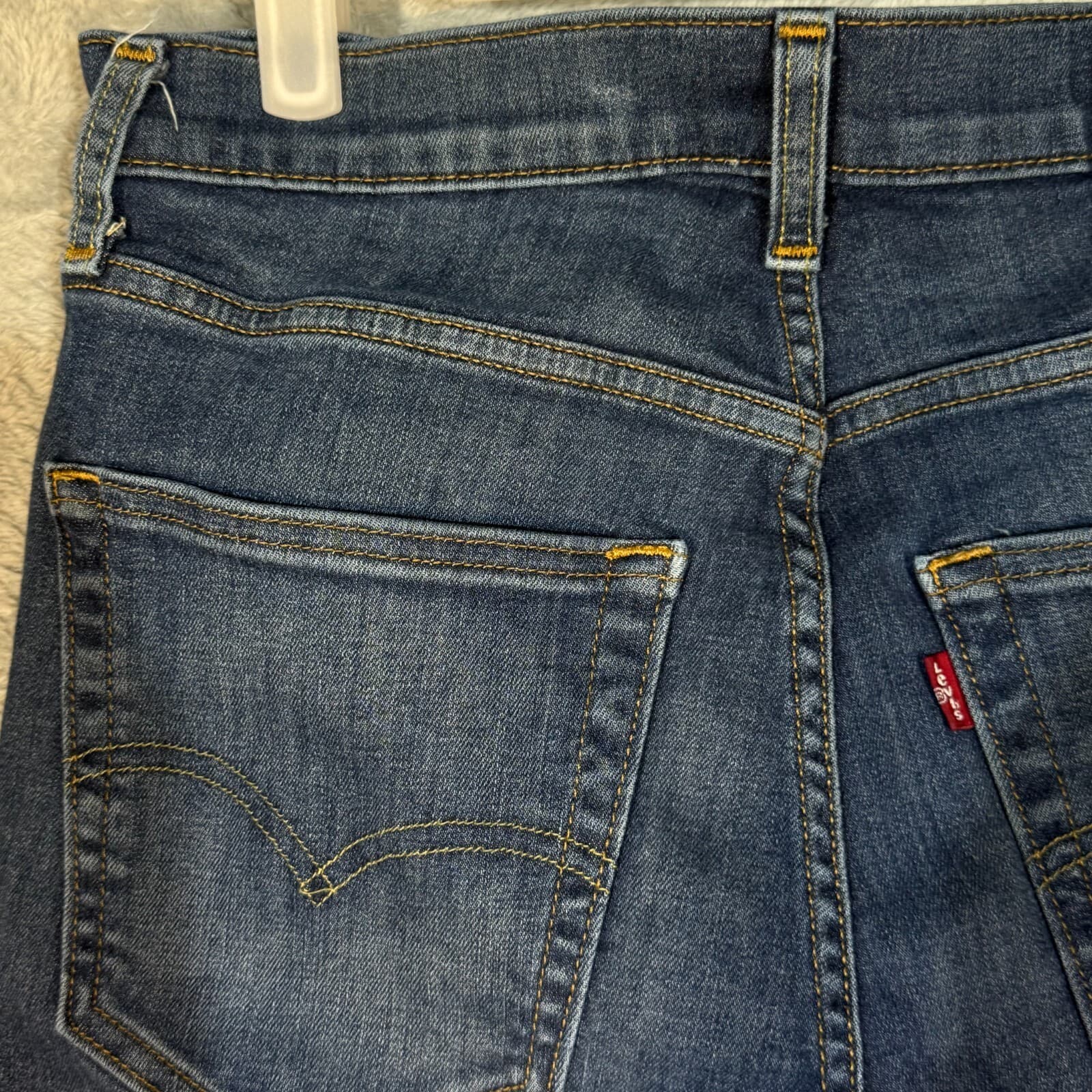 Levi’s 502 Men’s Jeans 30x28 Blue Denim Stretch Mid-Rise Straight Leg - Thumbnail 6