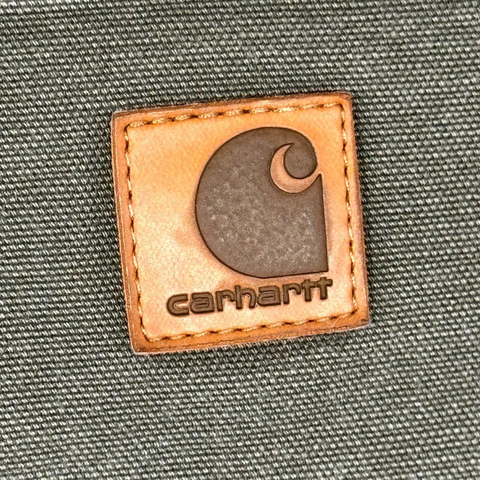 Carhartt Men’s Carpenter Jeans 40x29 Green Denim High-Rise Straight Leg Work - Thumbnail 11