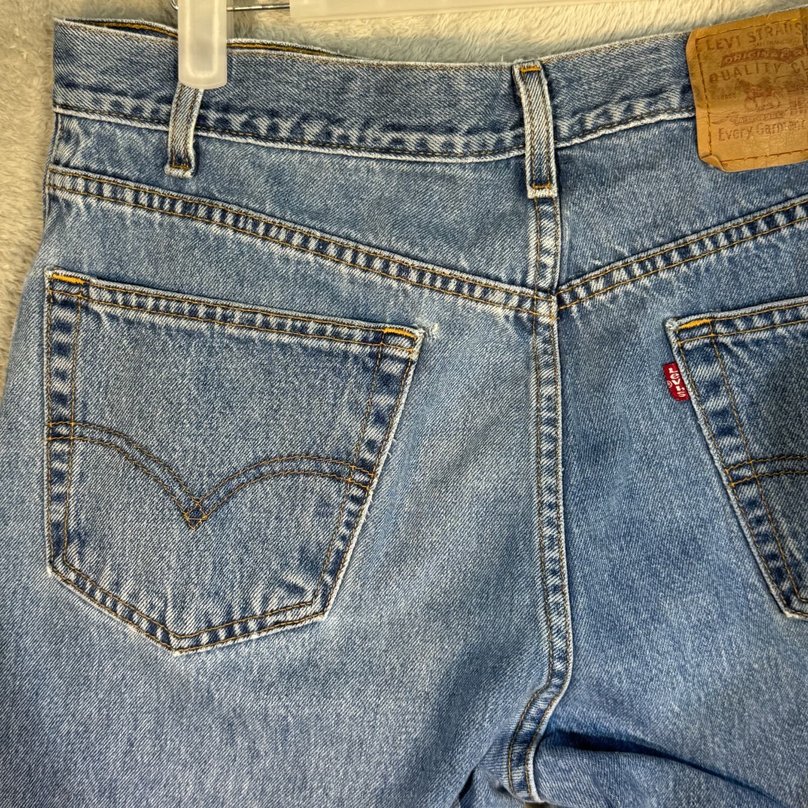 Levi’s 547 Men’s Jeans 34x32 Bootcut Mid Rise Classic Blue Denim - Thumbnail 7