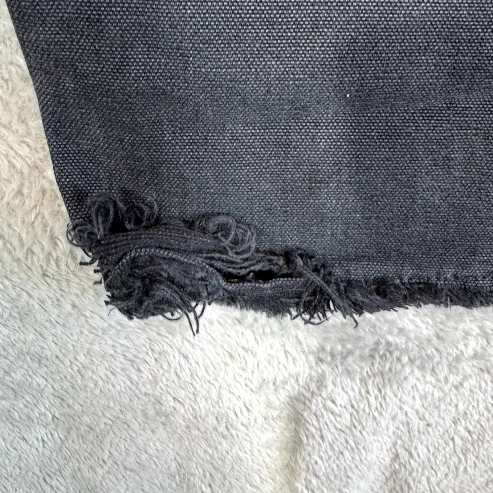 Carhartt Men’s Carpenter Jeans 42x32 Black Denim Frayed Hem Straight Leg - Thumbnail 13