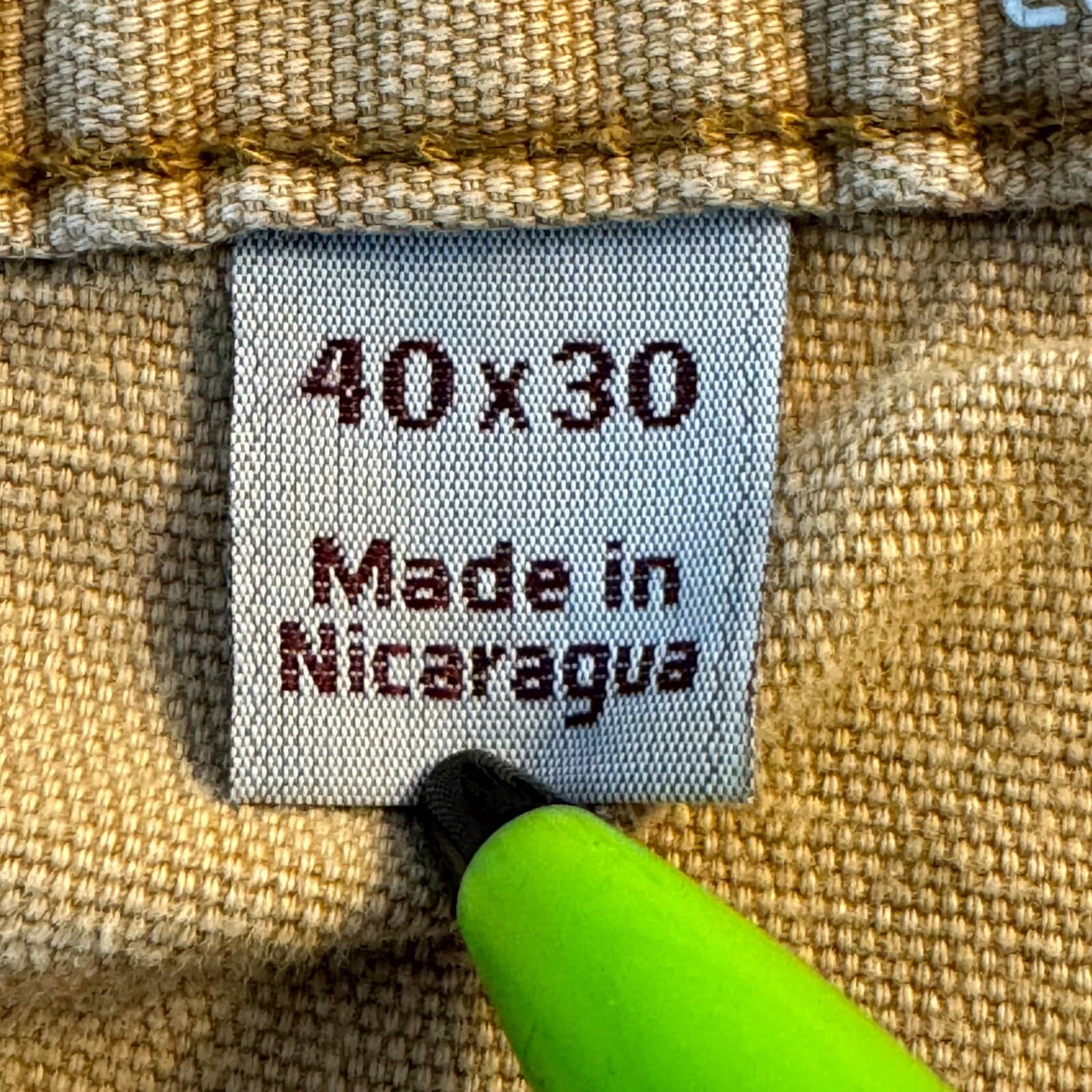 Carhartt Work Pants Men’s 40x30 Tan Stretch Relaxed Fit Canvas Utility Workwear - Thumbnail 13