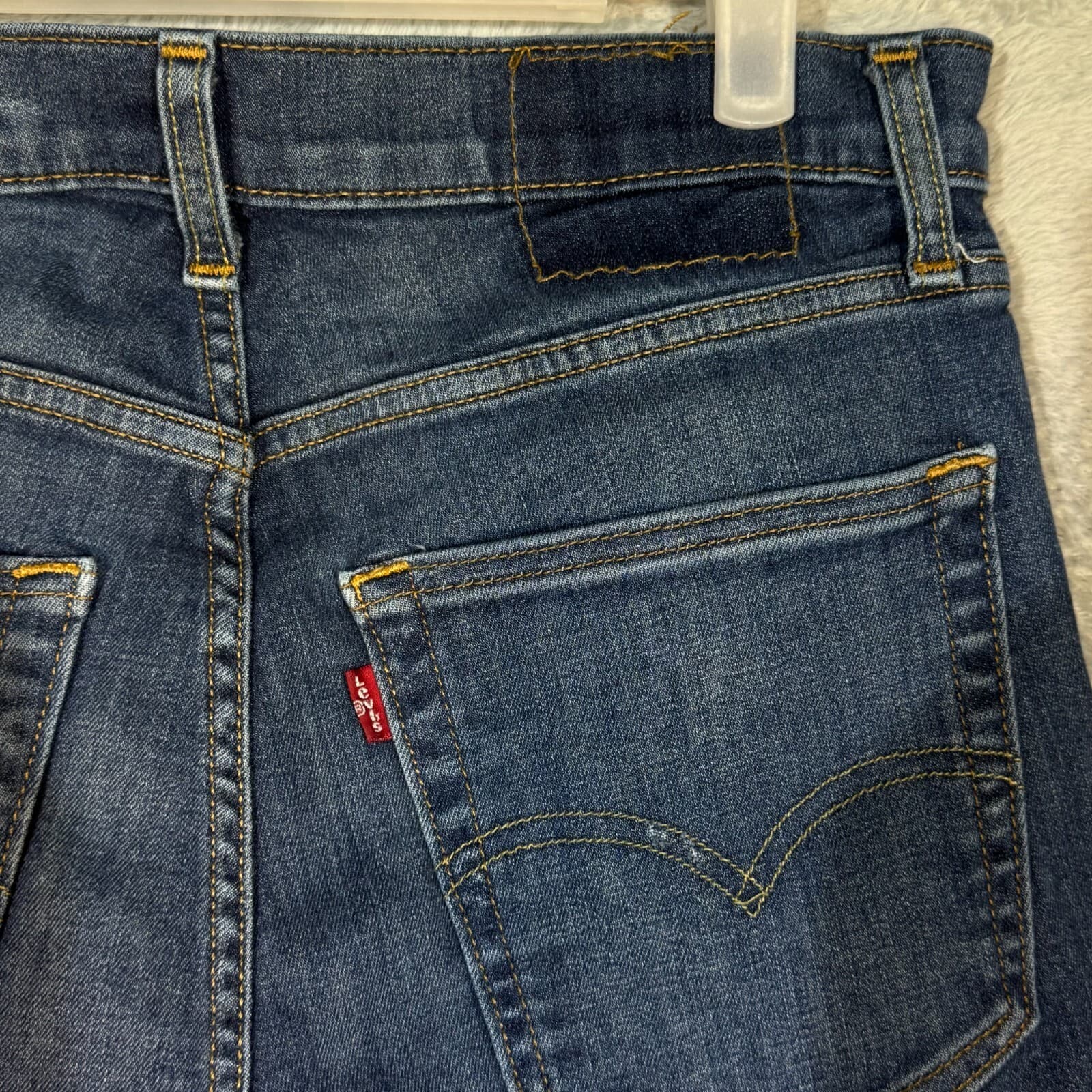 Levi’s 502 Men’s Jeans 30x28 Blue Denim Stretch Mid-Rise Straight Leg - Thumbnail 7