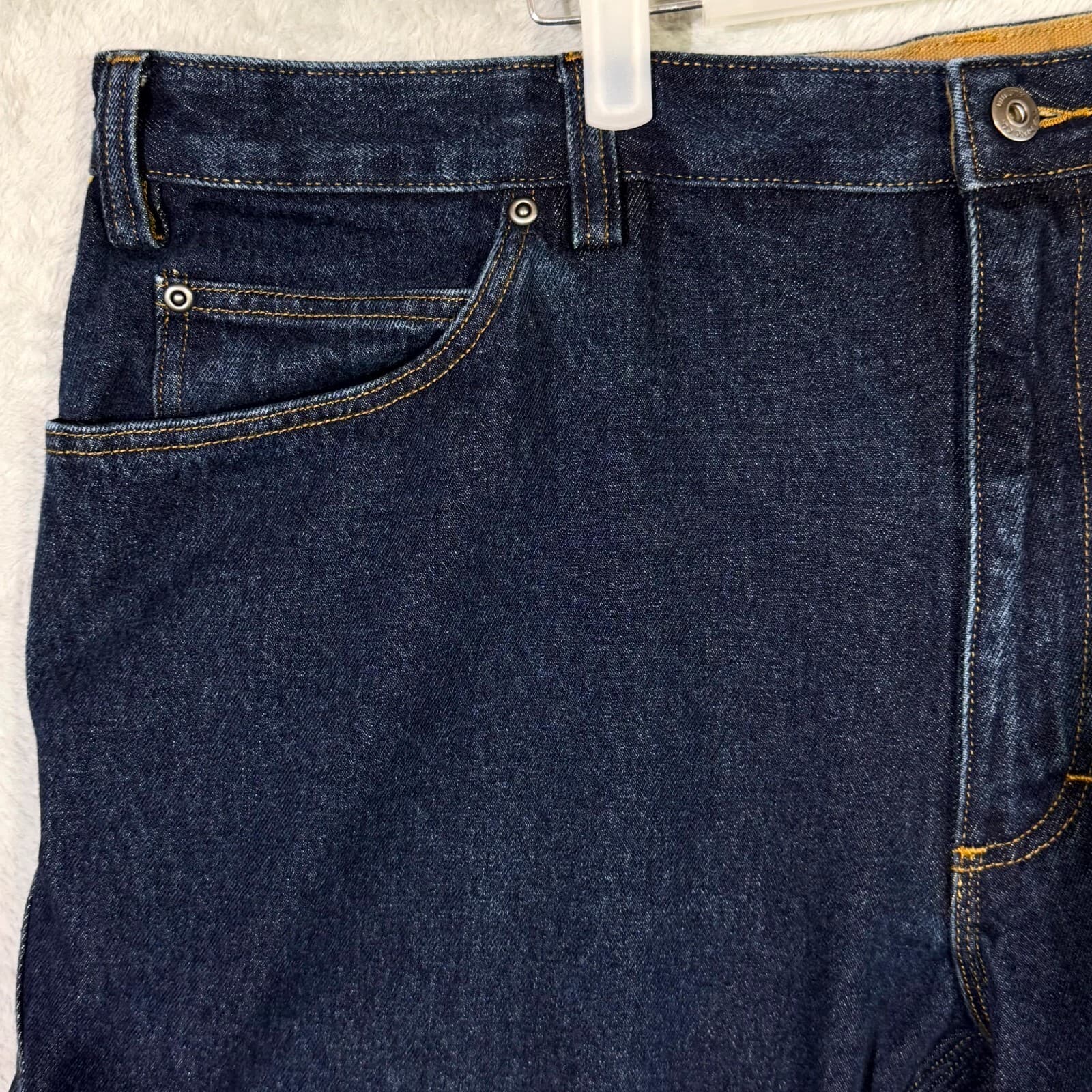 Duluth Trading Men’s Crop Jeans 44×28 Blue Denim 100% Cotton Straight Leg Excell - Thumbnail 3