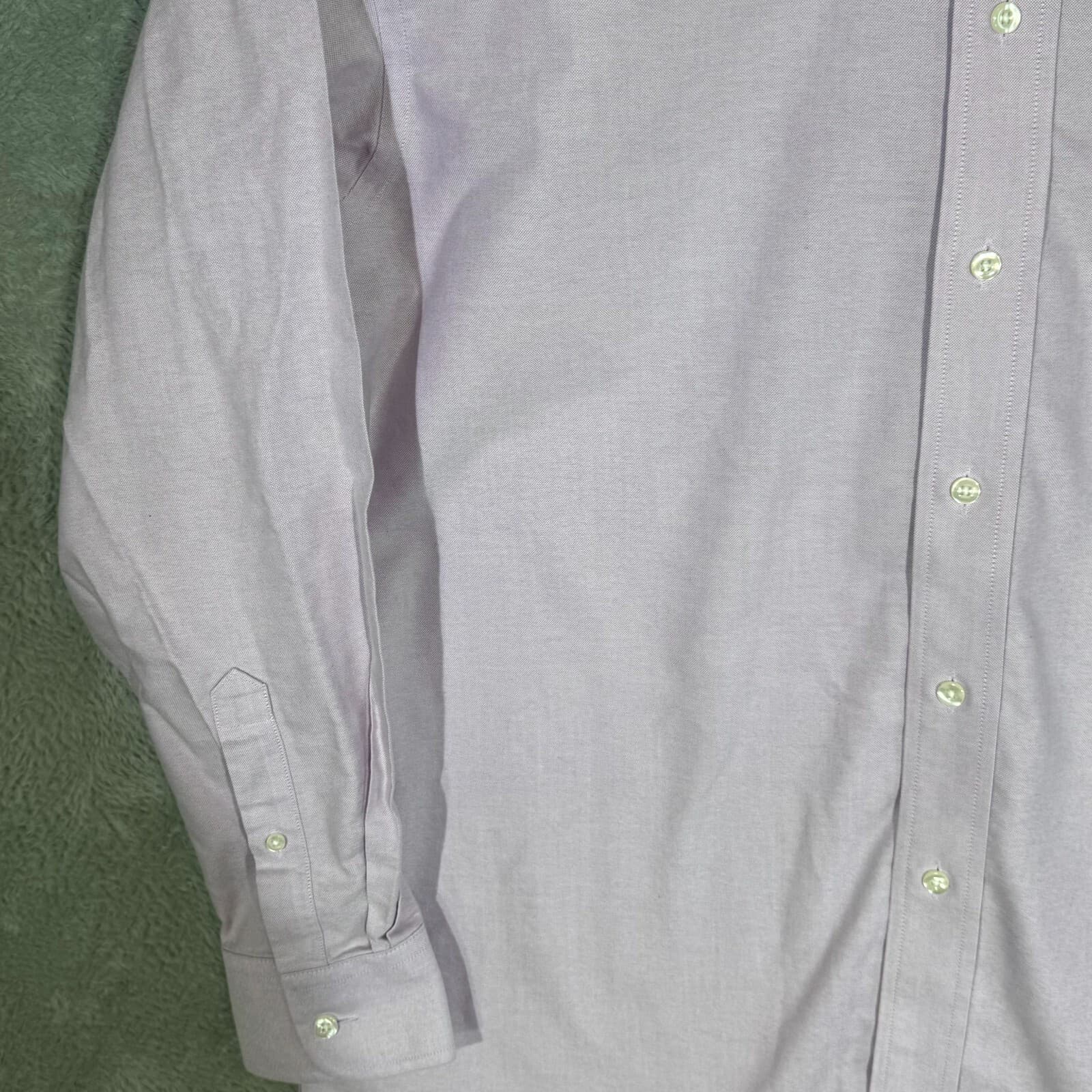 Gold Label Men’s Dress Shirt 16×34 Light Purple 100% Cotton Long Sleeve Formal - Thumbnail 3