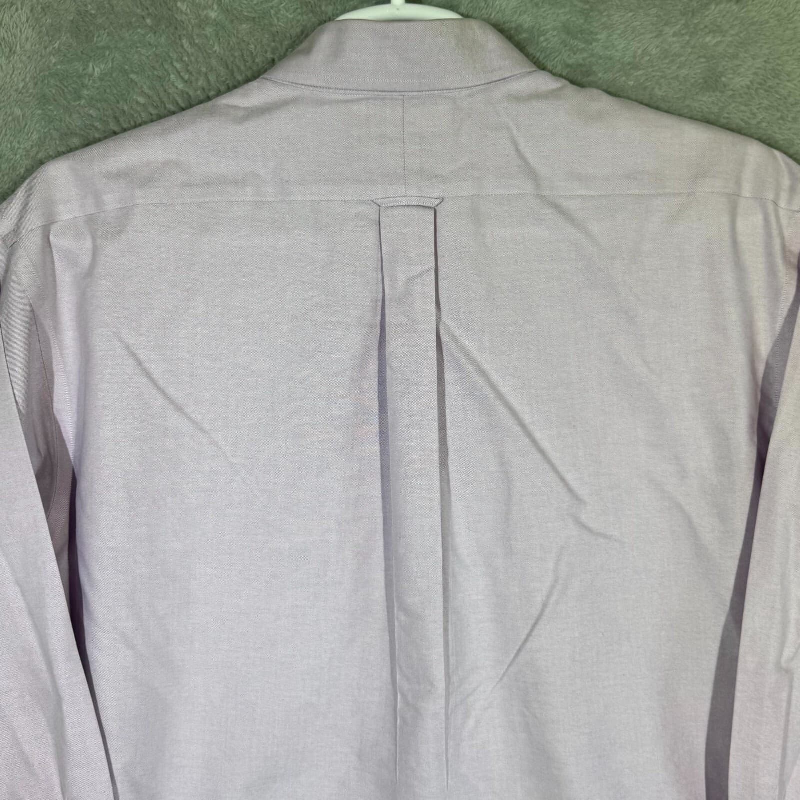 Gold Label Men’s Dress Shirt 16×34 Light Purple 100% Cotton Long Sleeve Formal - Thumbnail 10