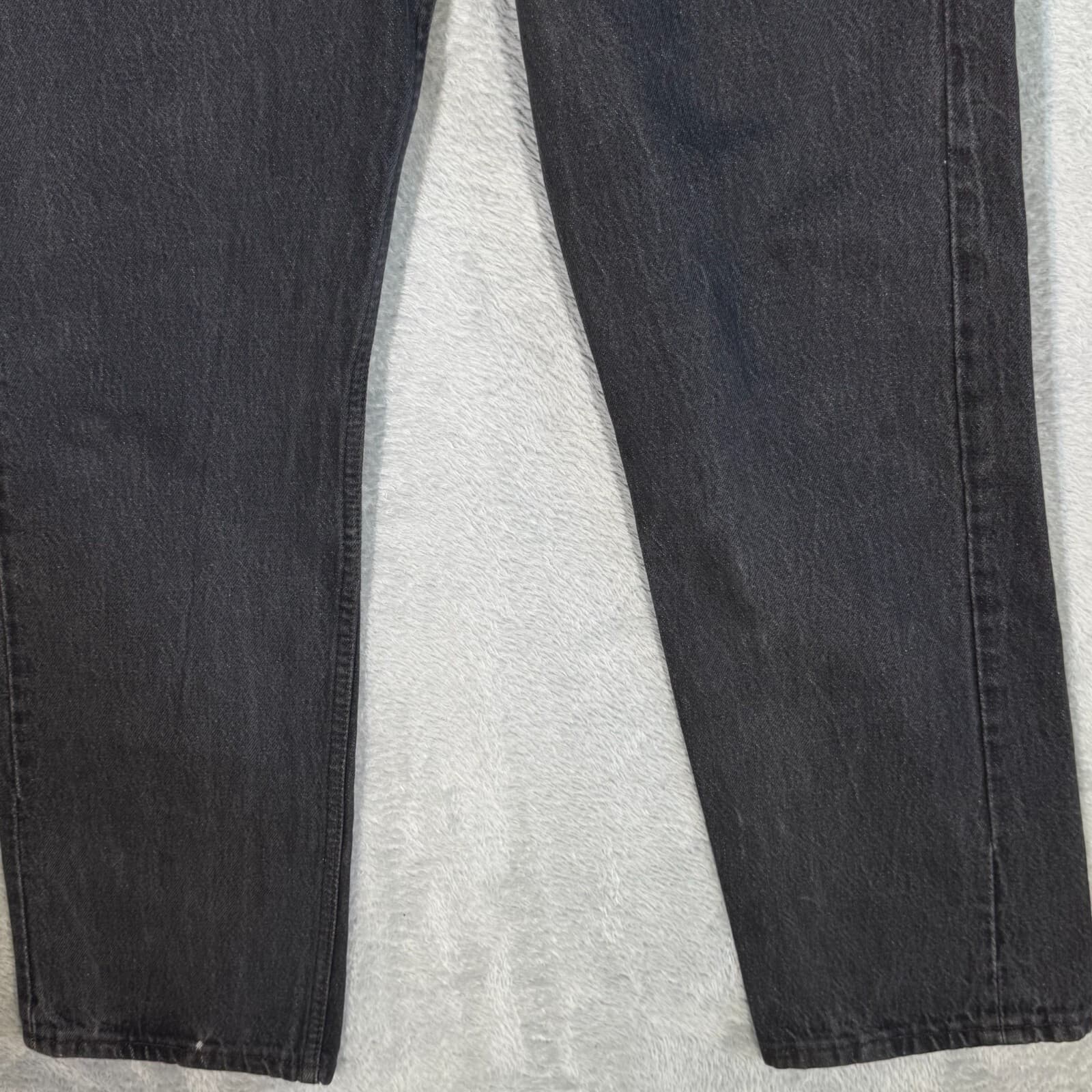 Levi’s 501 Men’s Jeans 31x30 Black Denim Button Fly Straight Leg - Thumbnail 5