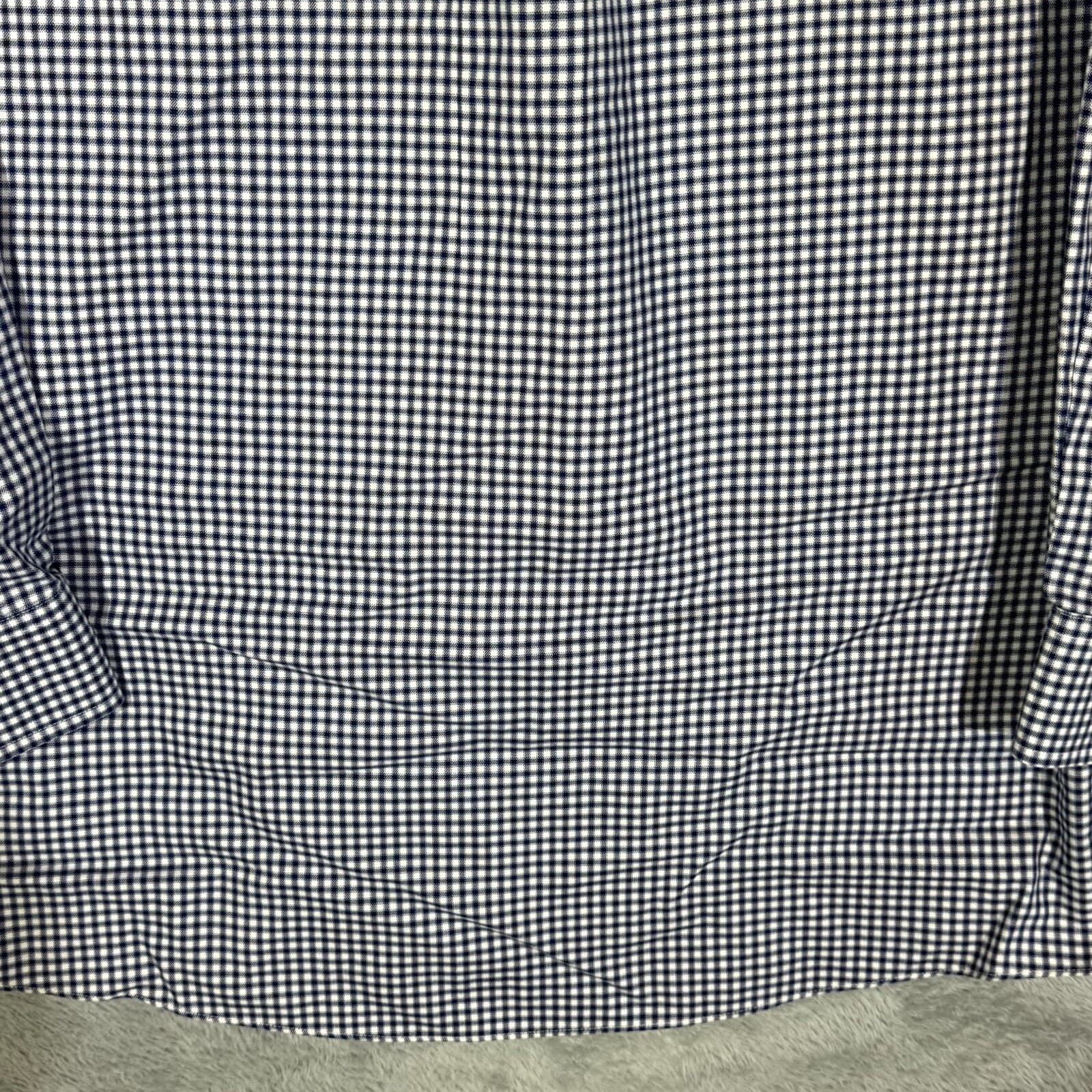 Gold Label Men’s Dress Shirt 16.5×34 Blue Check Fitted 100% Cotton Formal - Thumbnail 11