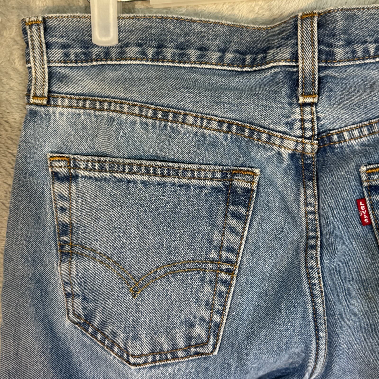 Levi’s 516 Men’s Jeans 34x32 Blue Denim Light Wash Slim Straight Leg - Thumbnail 6