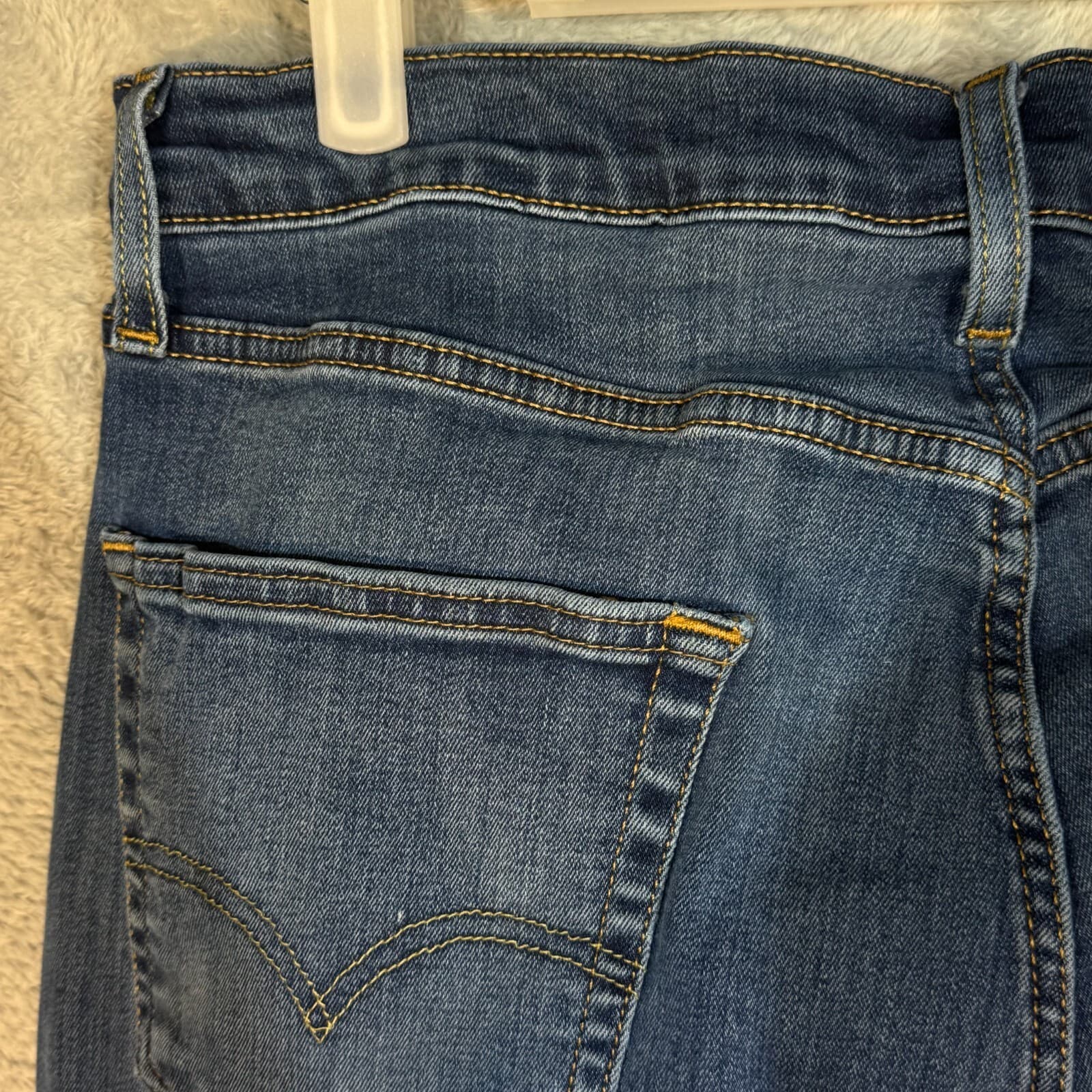 Levi’s 502 Men’s Jeans 32x32 Blue Denim Stretch Mid-Rise Straight Leg - Thumbnail 8