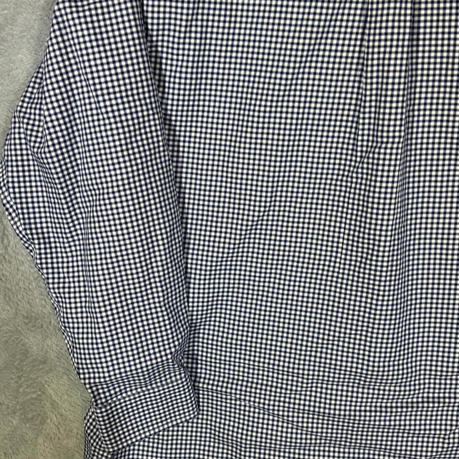 Gold Label Men’s Dress Shirt 16.5×34 Blue Check Fitted 100% Cotton Formal - Thumbnail 8