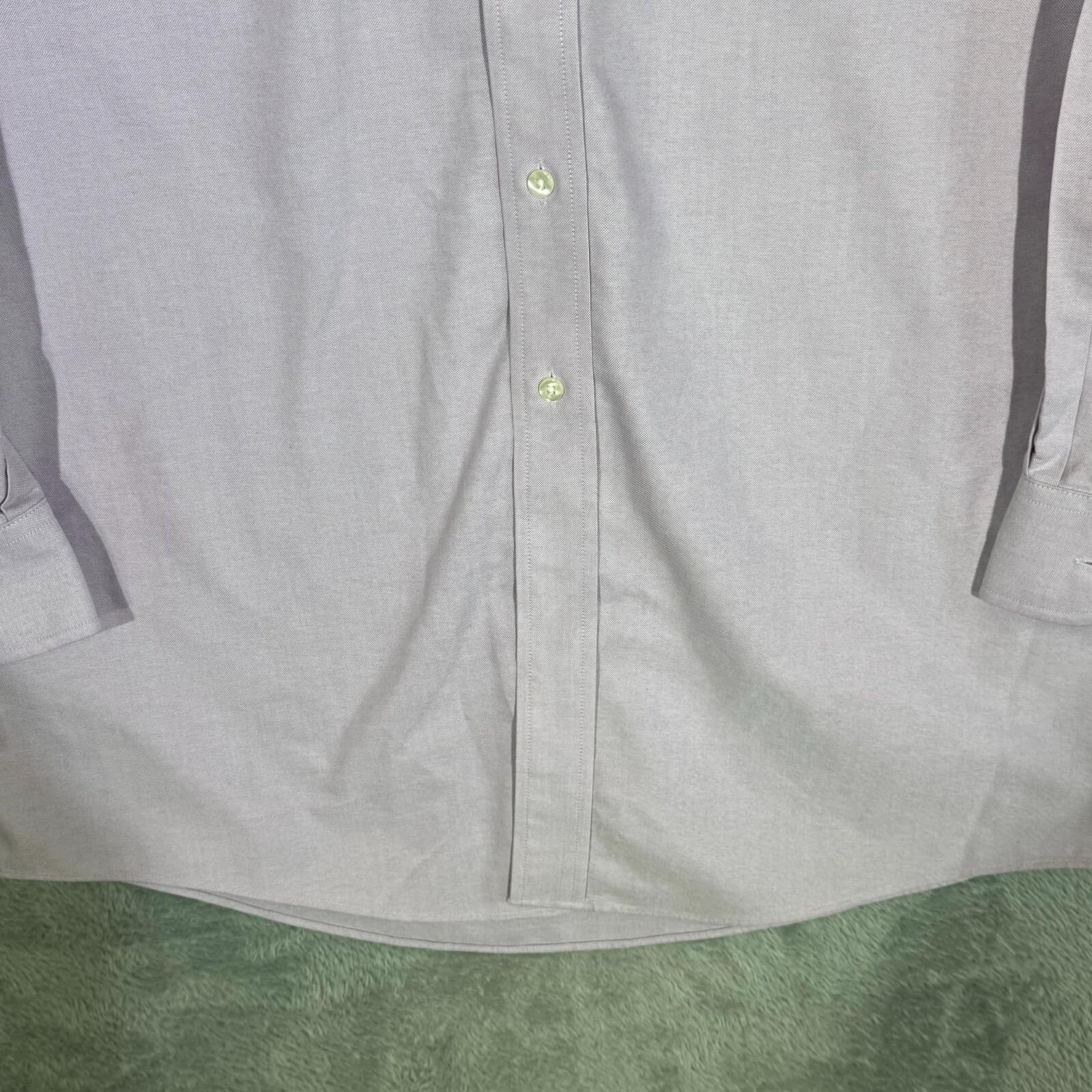 Gold Label Men’s Dress Shirt 16×34 Light Purple 100% Cotton Long Sleeve Formal - Thumbnail 6