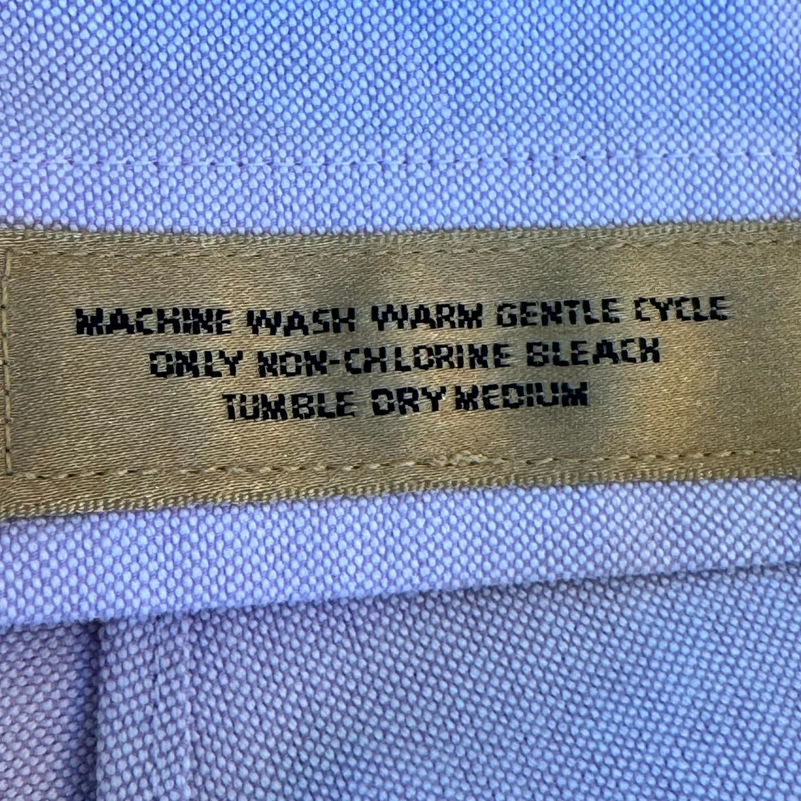 Gold Label Men’s Dress Shirt 16×34 Light Purple 100% Cotton Long Sleeve Formal - Thumbnail 14