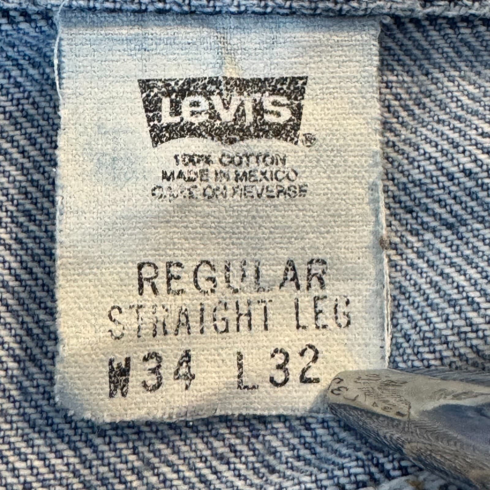 Levi’s 547 Men’s Jeans 34x32 Bootcut Mid Rise Classic Blue Denim - Thumbnail 14