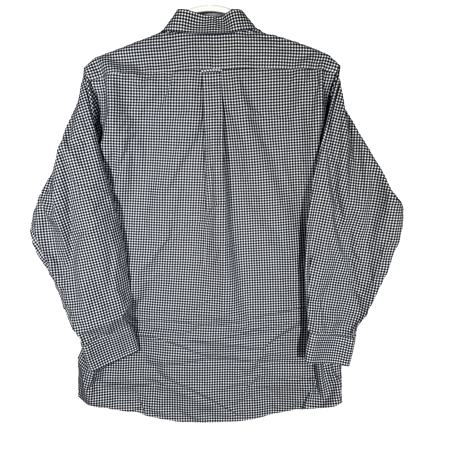 Gold Label Men’s Dress Shirt 16.5×34 Blue Check Fitted 100% Cotton Formal - Thumbnail 2