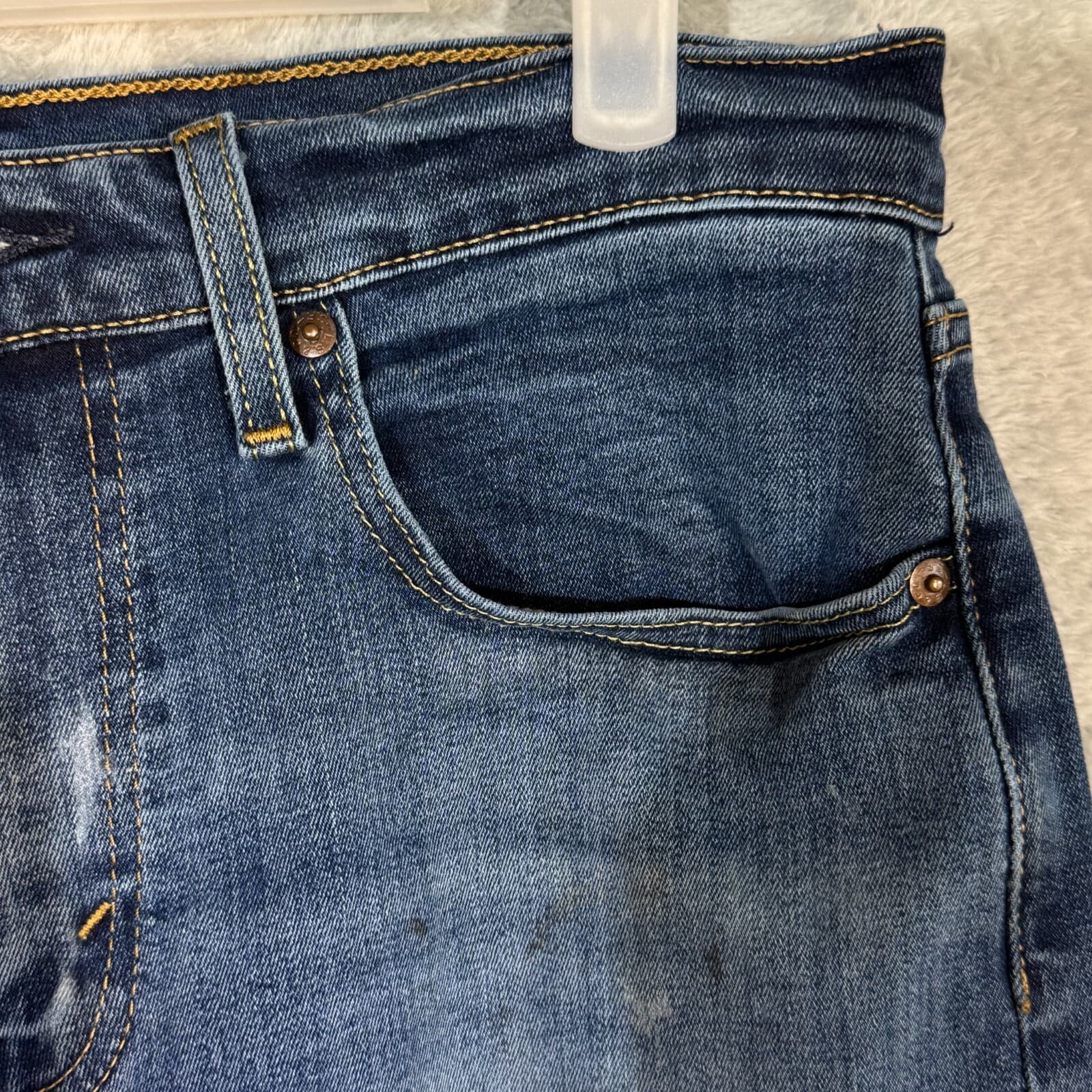 Levi’s 502 Men’s Jeans 32x32 Blue Denim Stretch Mid-Rise Straight Leg - Thumbnail 4