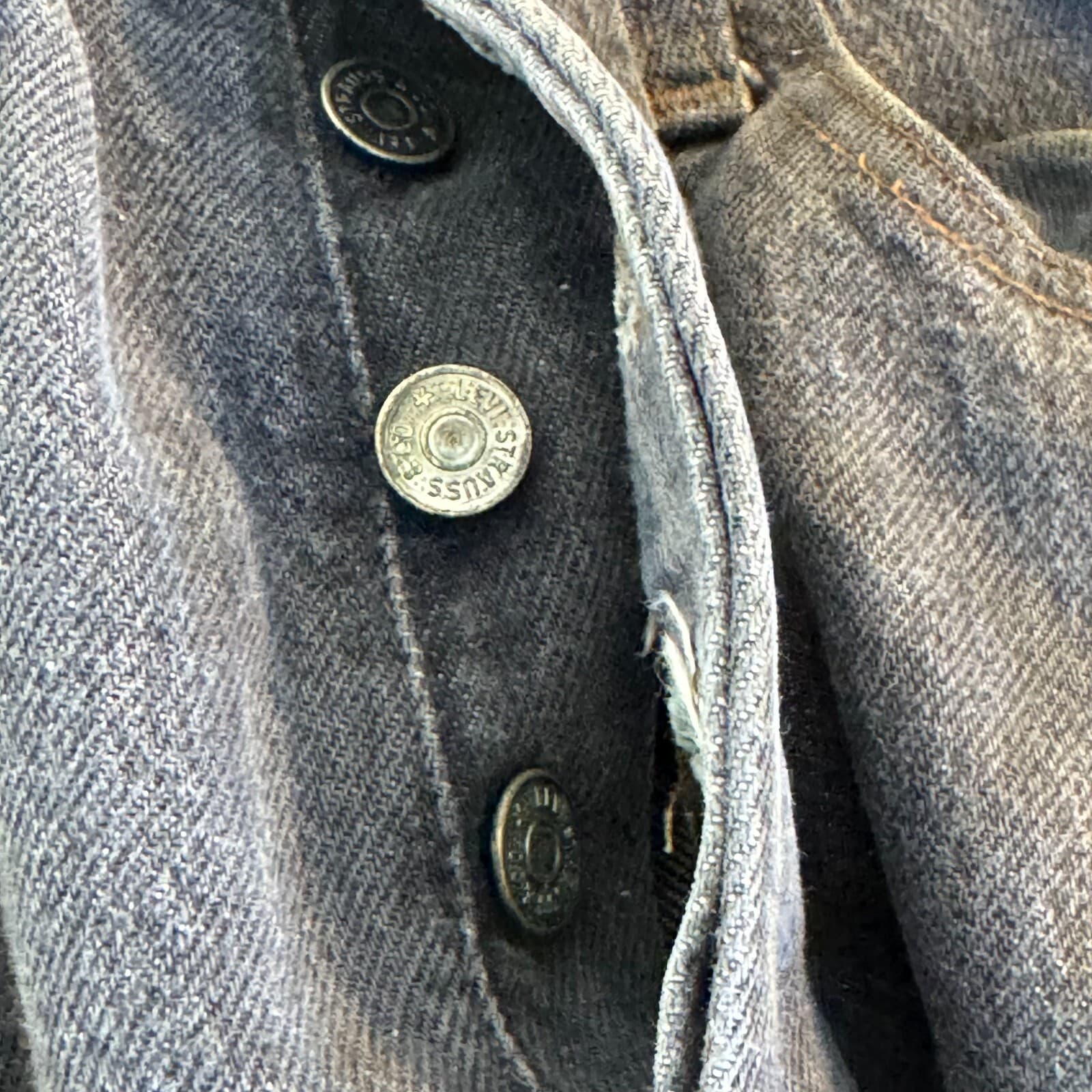 Levi’s 501 Men’s Jeans 31x30 Black Denim Button Fly Straight Leg - Thumbnail 11