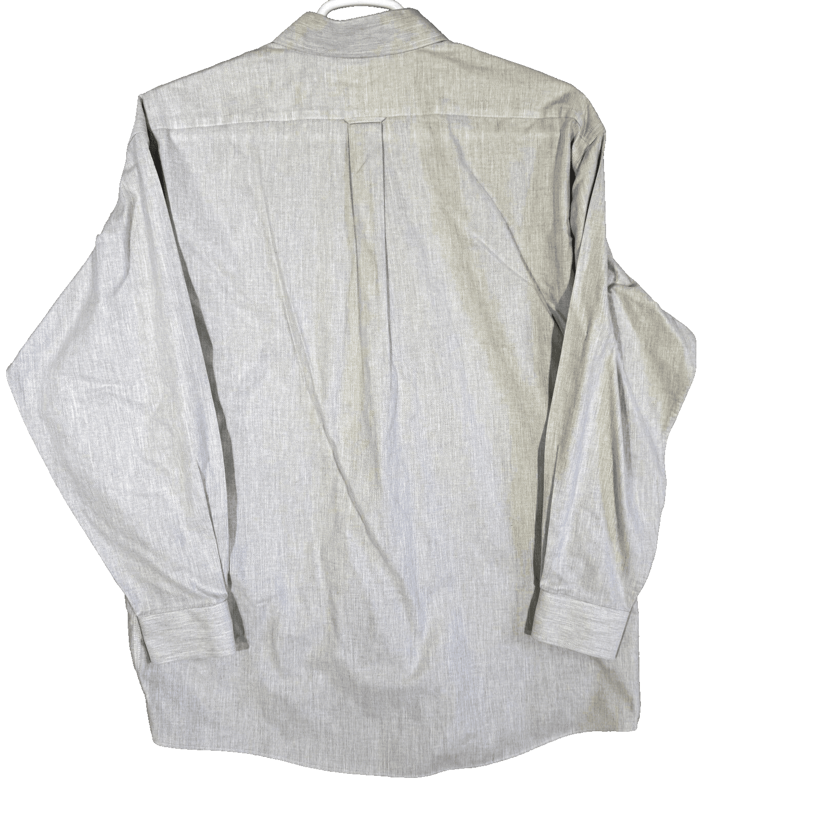 Gold Label Men’s Dress Shirt 17×35 Blue 100% Cotton Long Sleeve Formal - Thumbnail 2