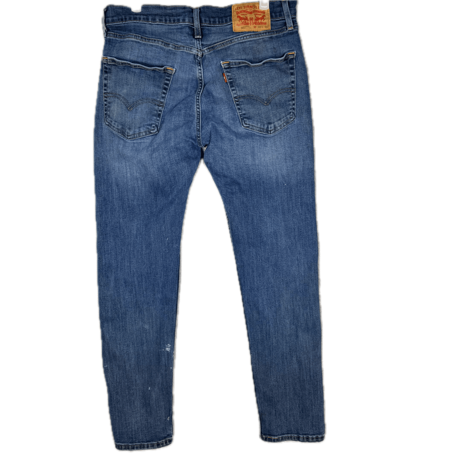 Levi’s 502 Men’s Jeans 32x32 Blue Denim Stretch Mid-Rise Straight Leg - Thumbnail 2