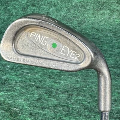 Vintage Ping Eye 2 3 Iron Green Dot KT-M Steel Shaft Right Hand Mens Golf Club - Image 1