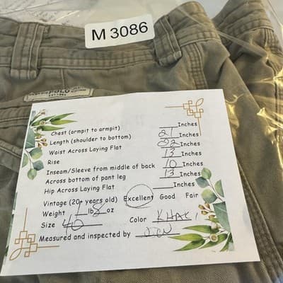 Polo Ralph Lauren Shorts Mens 40 Khaki Classic Polo Chino Cargo Pockets - Thumbnail 9