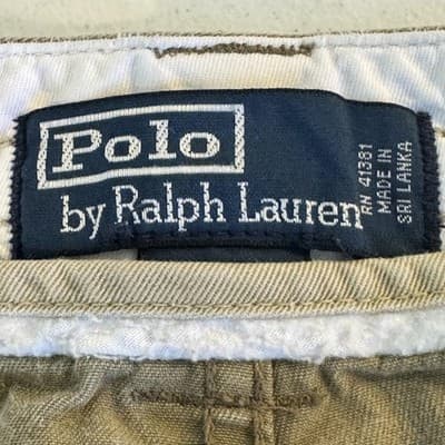 Polo Ralph Lauren Shorts Mens 40 Khaki Classic Polo Chino Cargo Pockets - Thumbnail 7