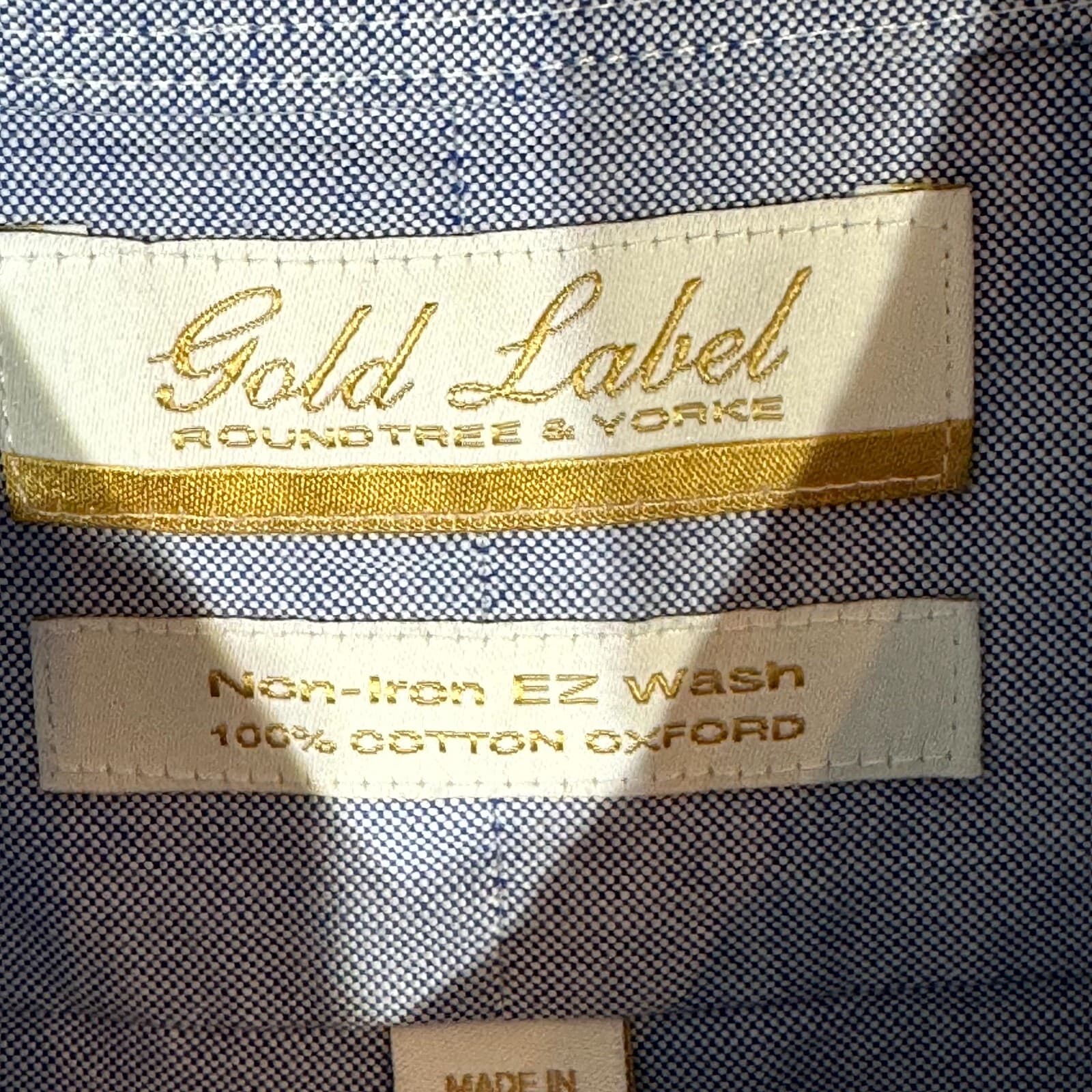 Gold Label Men’s Dress Shirt 17.5×35 Purple Cotton Long Sleeve Formal - Thumbnail 7