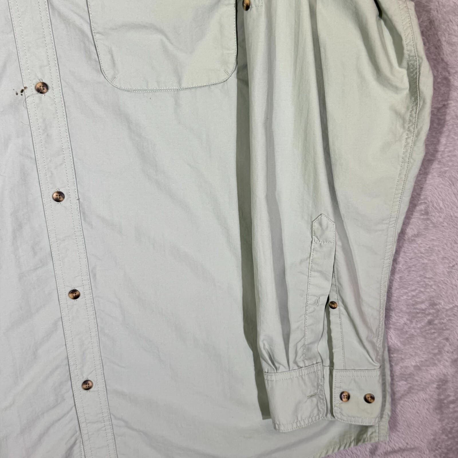 L.L.Bean Men’s Shirt XL Green Nylon Mesh Lined Long Sleeve Button-Down - Thumbnail 5