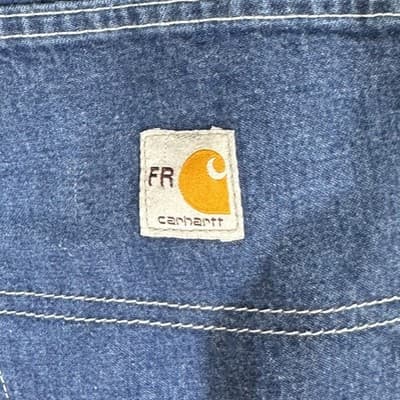 Carhartt FR Jeans Mens 40x30 Blue Flame Resistant Denim Work Carpenter Pants - Thumbnail 5