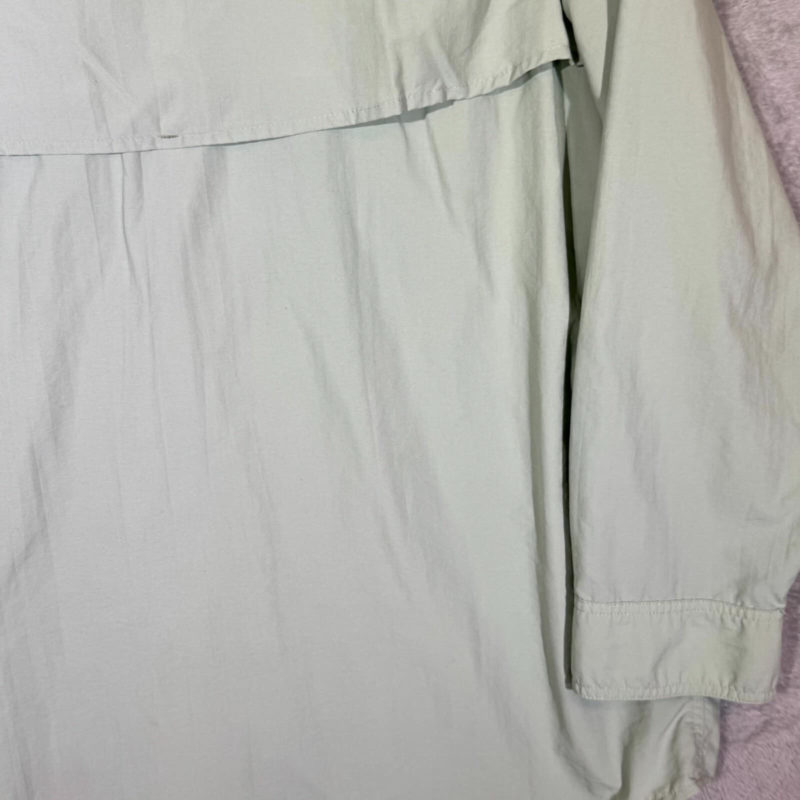 L.L.Bean Men’s Shirt XL Green Nylon Mesh Lined Long Sleeve Button-Down - Thumbnail 10