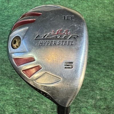 Heater Hyper Steel 5 Wood 18° Mens RH Swing Science Graphite Silver Golf Club - Image 1
