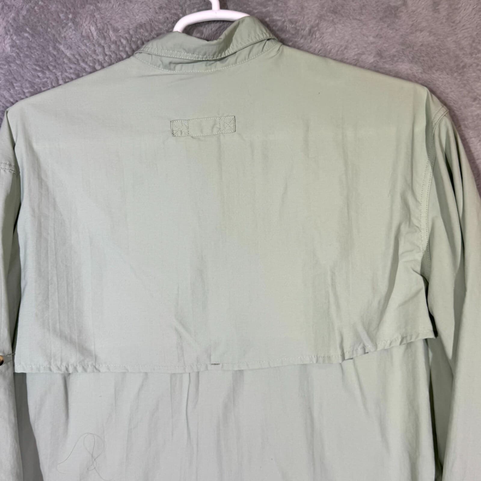 L.L.Bean Men’s Shirt XL Green Nylon Mesh Lined Long Sleeve Button-Down - Thumbnail 9