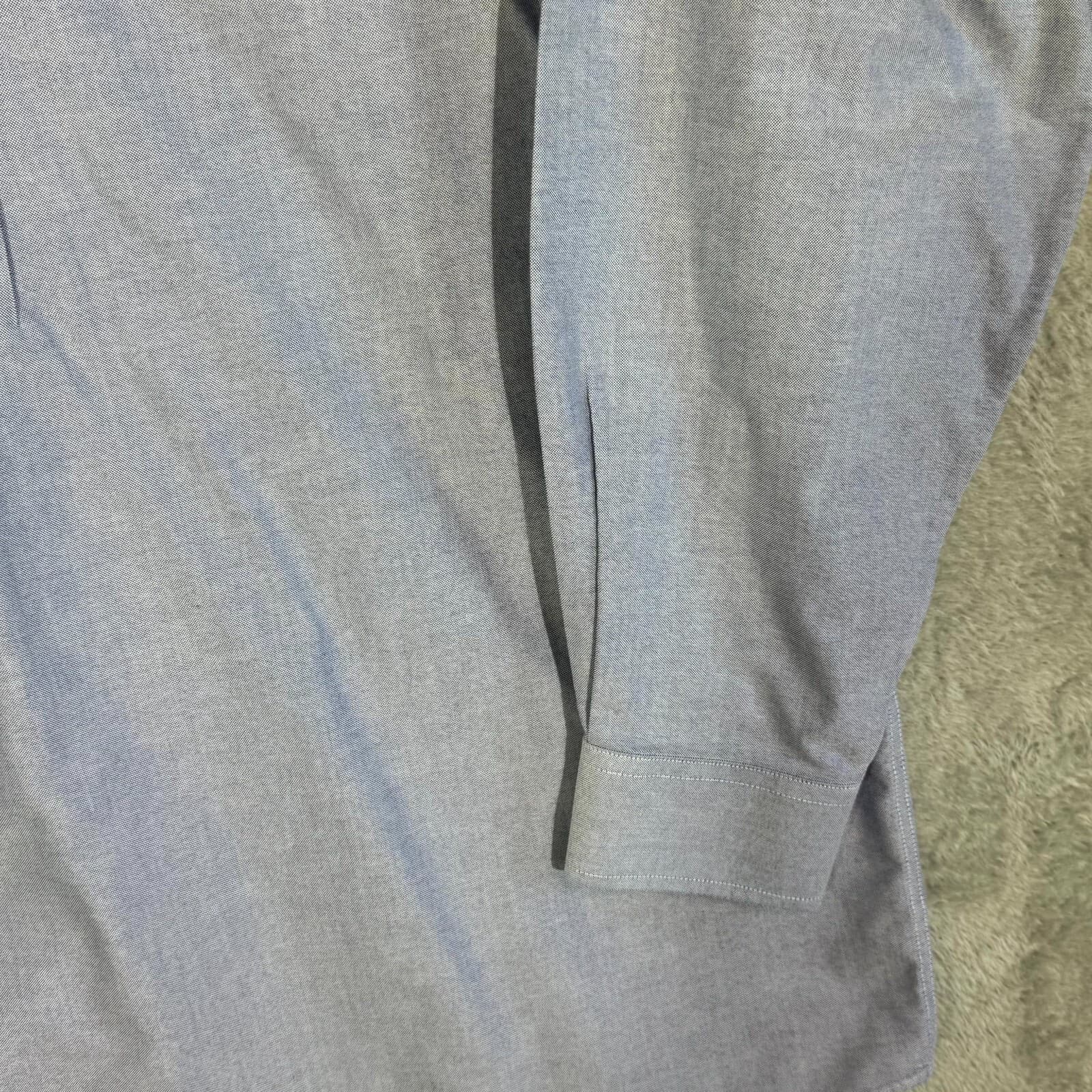 Gold Label Men’s Dress Shirt 17.5×35 Purple Cotton Long Sleeve Formal - Thumbnail 11