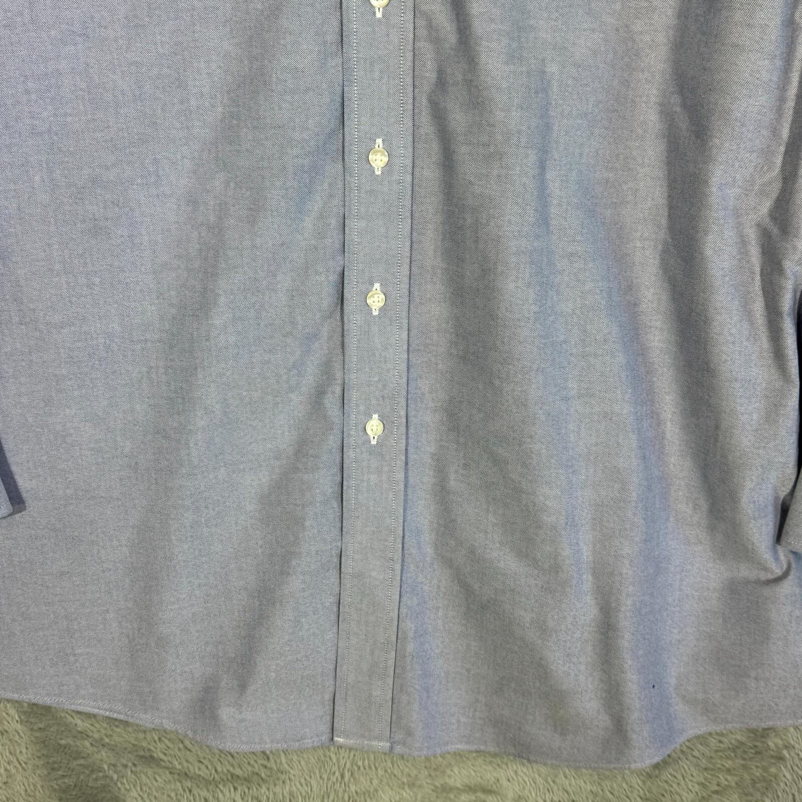 Gold Label Men’s Dress Shirt 17.5×35 Purple Cotton Long Sleeve Formal - Thumbnail 6