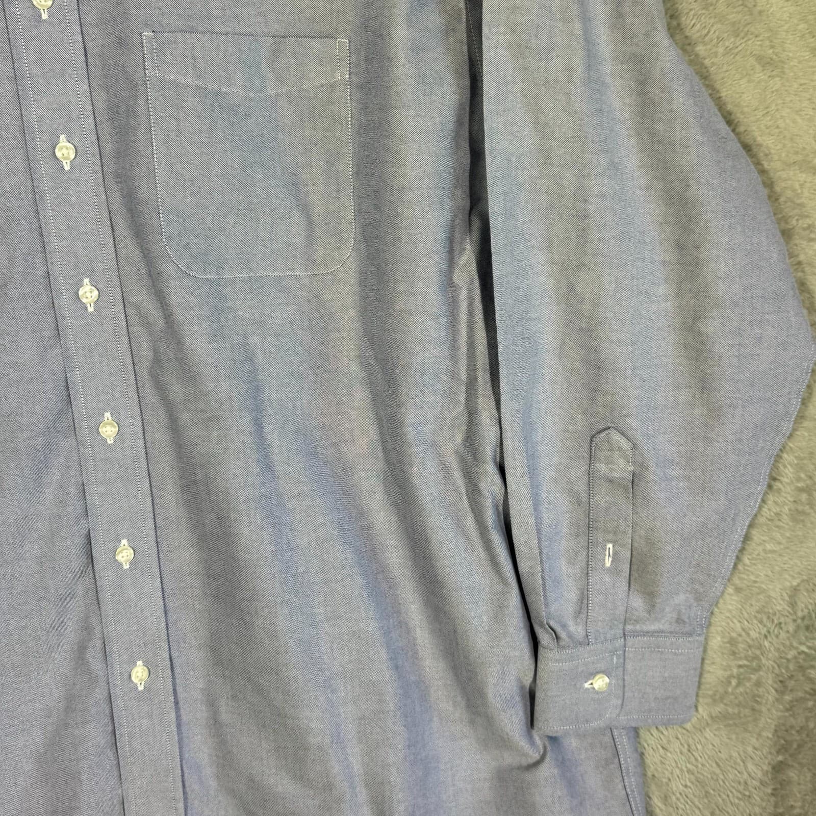 Gold Label Men’s Dress Shirt 17.5×35 Purple Cotton Long Sleeve Formal - Thumbnail 5