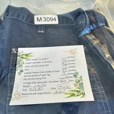 Carhartt FR Jeans Mens 40x30 Blue Flame Resistant Denim Work Carpenter Pants - Thumbnail 10