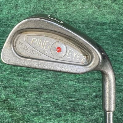 Vintage Ping Eye 2 3 Iron Red Dot Right Hand Mens Steel Shaft Golf Pride Grip - Image 1