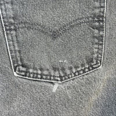 Vintage Levis 505 Jeans Mens 38x32 Black Denim Straight Fit Made USA 90s Pants - Thumbnail 6