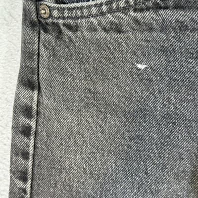 Vintage Levis 505 Jeans Mens 38x32 Black Denim Straight Fit Made USA 90s Pants - Thumbnail 5