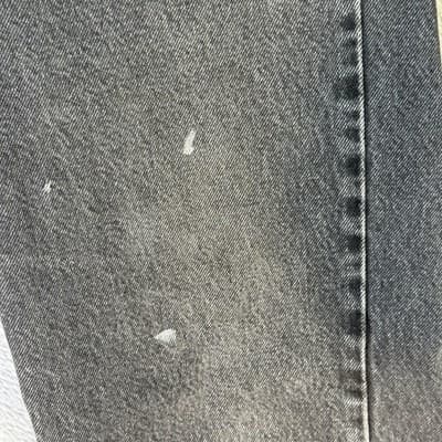 Vintage Levis 505 Jeans Mens 38x32 Black Denim Straight Fit Made USA 90s Pants - Thumbnail 4