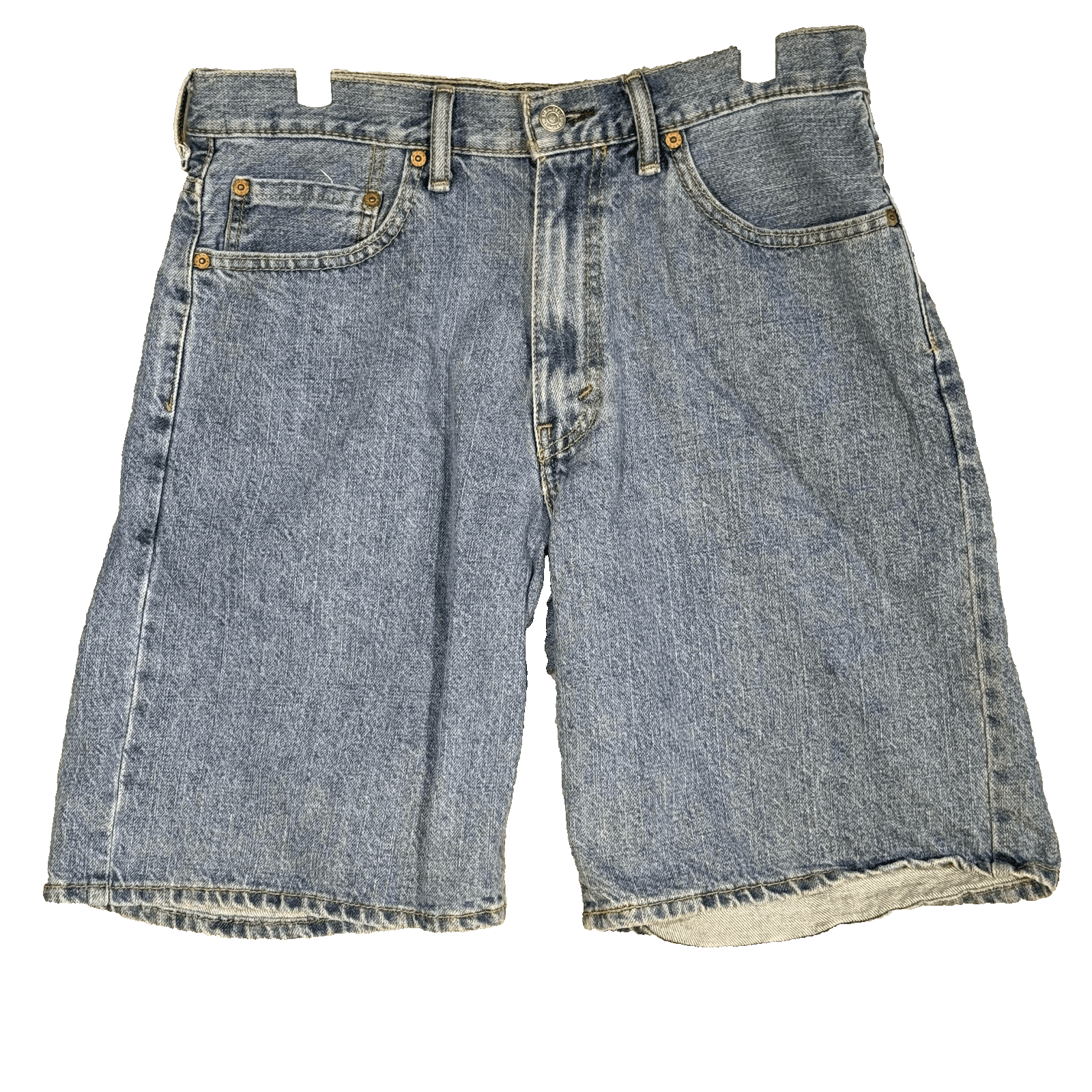 Levis 550 Denim Jean Shorts Mens 34 Blue Relaxed Fit Mid Rise 10 Inseam Casual - Image 1