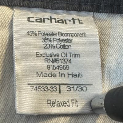 Carhartt Pants Mens 31x30 Gray Relaxed Fit Ripstop Utility Workwear Zip Pocket - Thumbnail 6